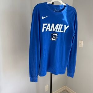 Nike Creighton Bluejays Family Long Sleeve Shirt NCAA Fan Gear Blue M